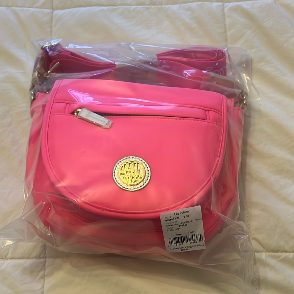 Lilly Pulitzer Neoprene Crossbody in Aura Pink